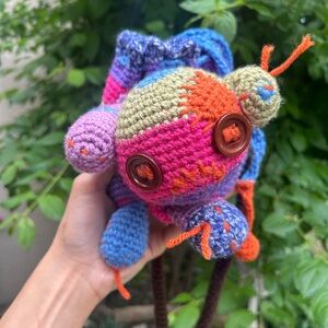 Stitched Doll Shoulder Pouch